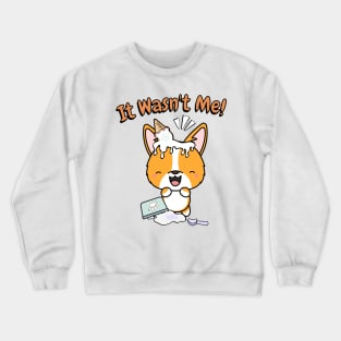 Funny corgi got caught stealing ice cream Crewneck Sweatshirt